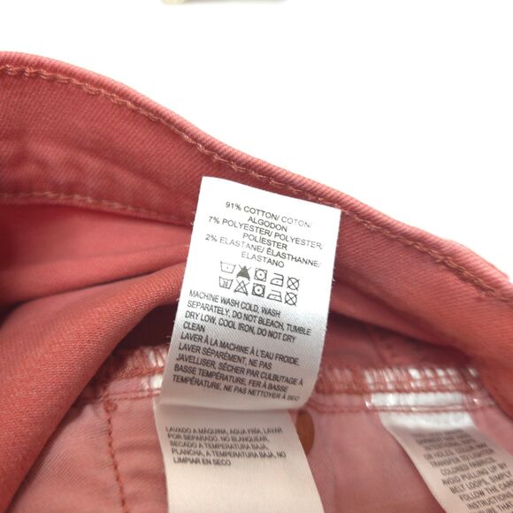 Lucky Brand Womens 2/26 Pink High Rise Crop Bridgette Jeans Ankle Button Fly - Picture 5 of 8